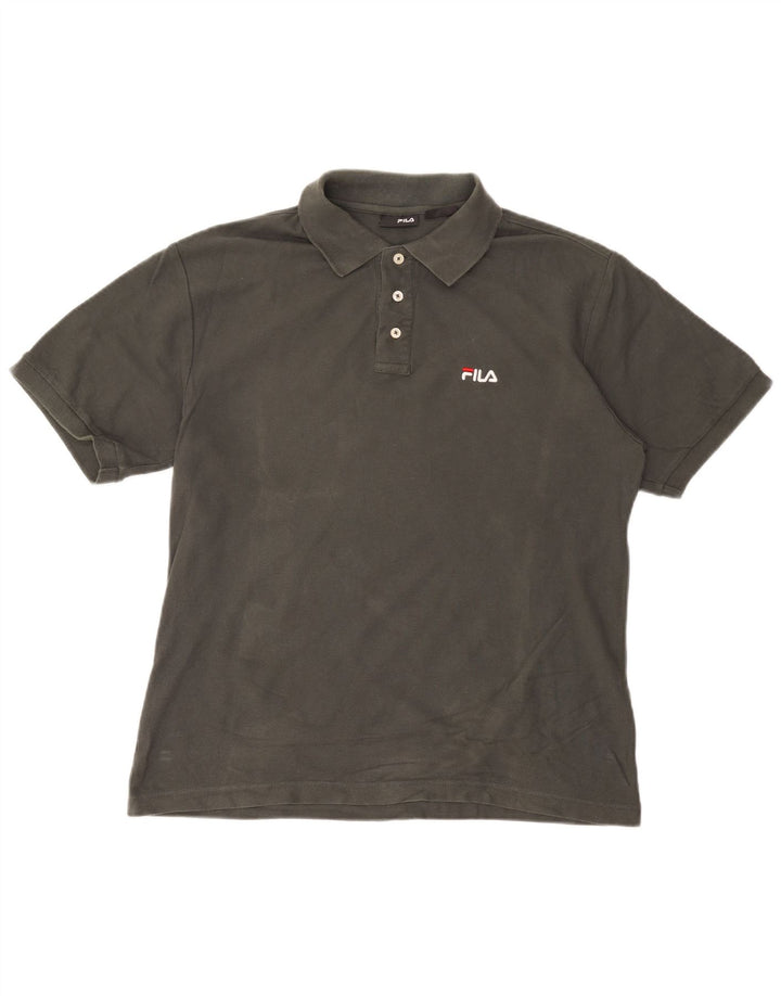FILA Herren-Poloshirt, große graue Baumwolle