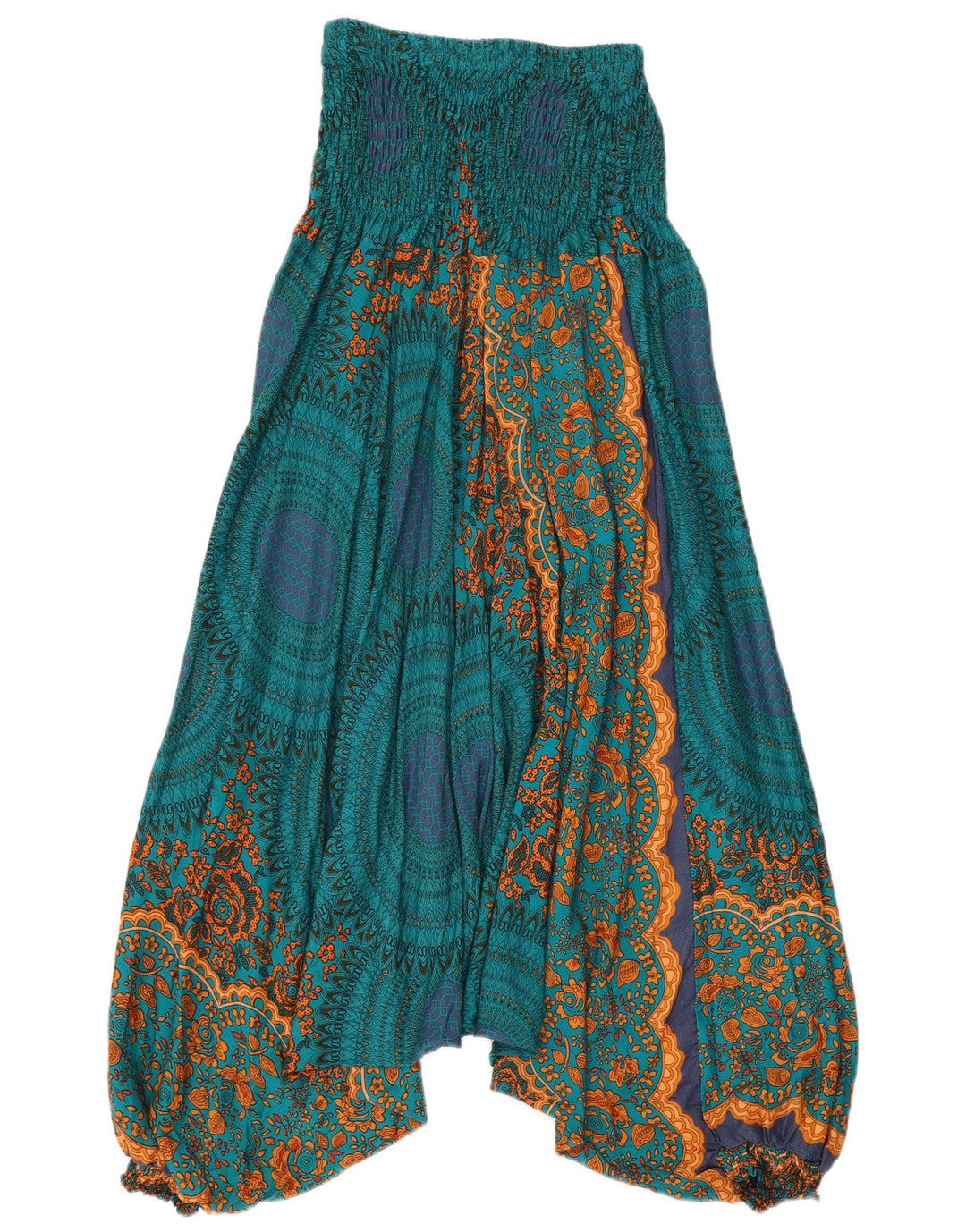Vintage Damen Haremshose W24 L24 Blau Paisley