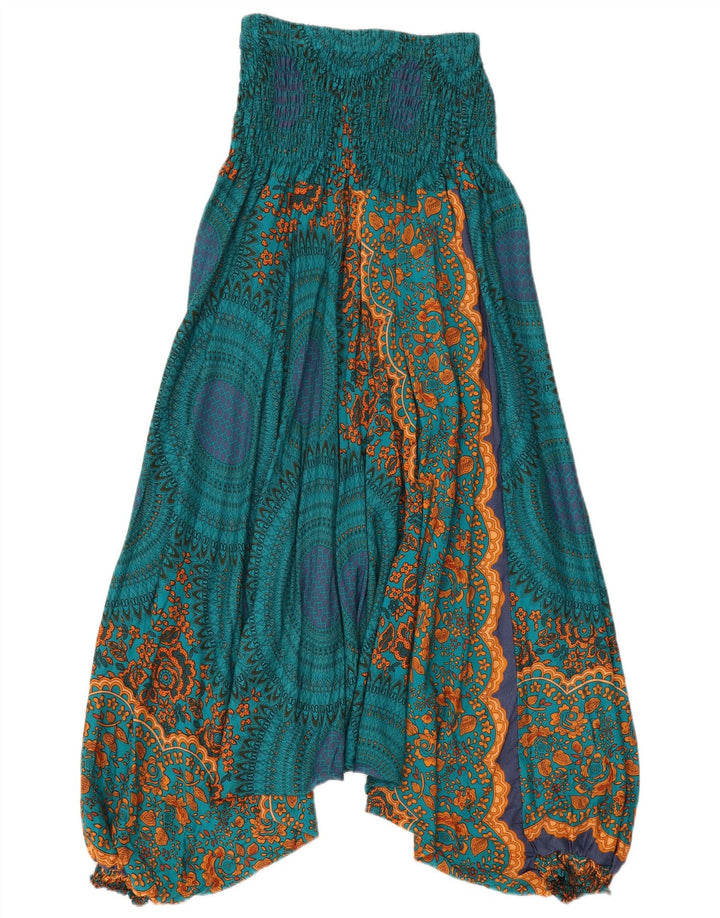 Vintage Damen Haremshose W24 L24 Blau Paisley