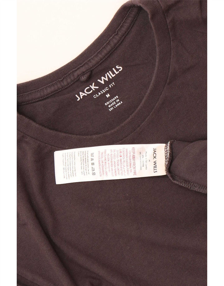 Jack Wills Herren-T-Shirt mit klassischer Passform, mittelschwarze Baumwolle