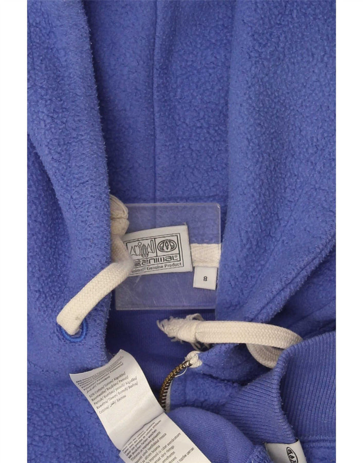 Animal Damen Kapuzen-Fleecejacke UK 8 Small Blau Polyester