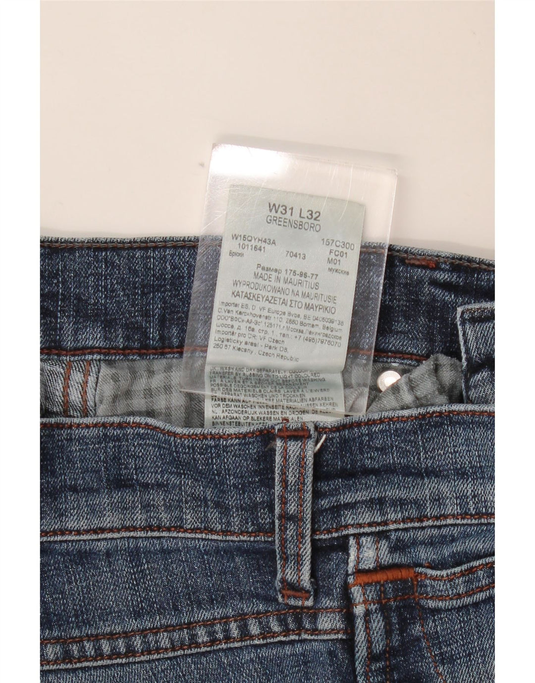 WRANGLER Herren Greensboro Slim Jeans W31 L32 Blaue Baumwolle