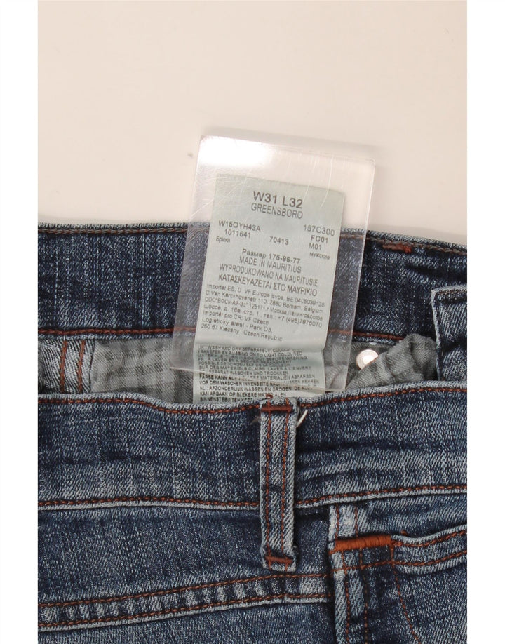 WRANGLER Herren Greensboro Slim Jeans W31 L32 Blaue Baumwolle