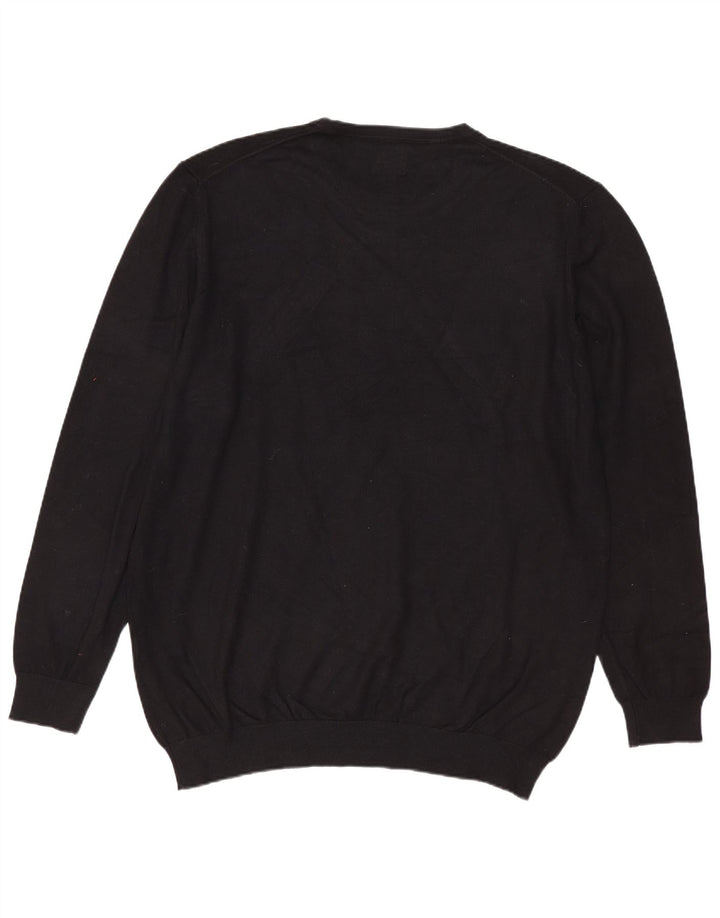 ZARA Herren-Pullover mit Rundhalsausschnitt, mittlere schwarze Viskose