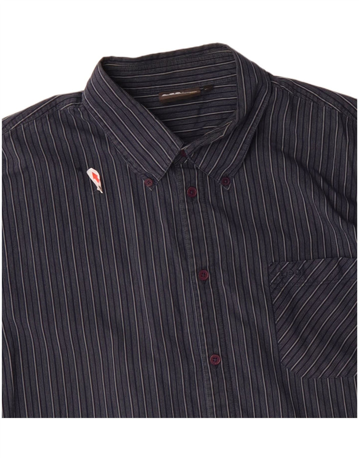 Lee Herrenhemd 2XL Marineblau gestreift aus Baumwolle