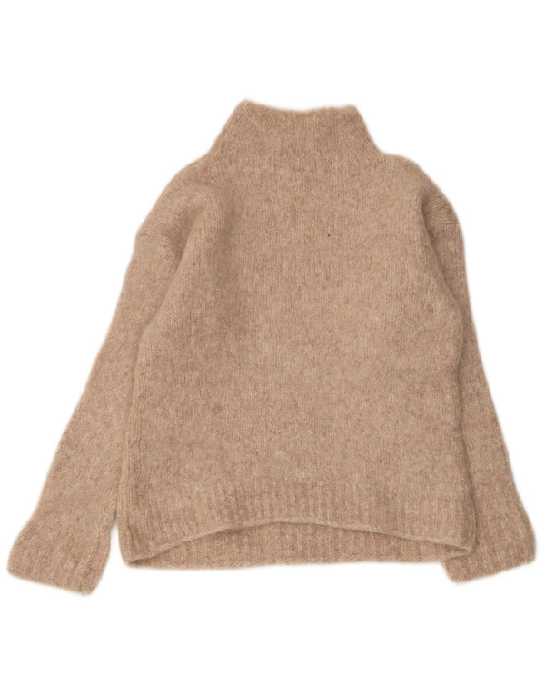 Sweaty Betty Rollkragenpullover für Damen, Gr. 10, Größe S, Beige gefleckt