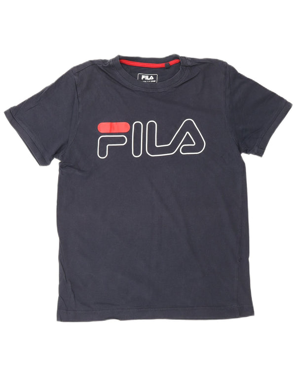 FILA Herren-T-Shirt mit Grafik, Größe S, Marineblau