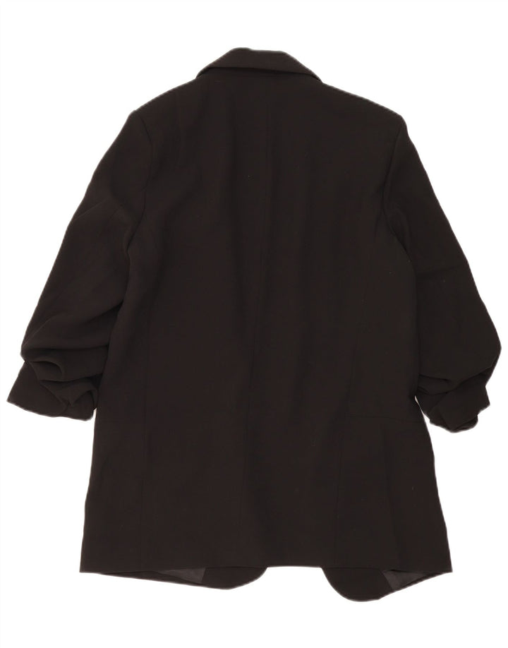 Zara Damen-Blazer mit 3/4-Ärmeln, offen, Gr. 14, Schwarz, Polyester