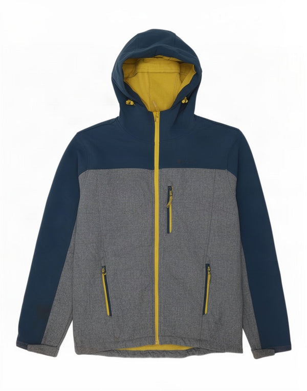 Mountain Warehouse Herren-Windbreaker-Jacke, UK 38, Mittelblau, Farbblock