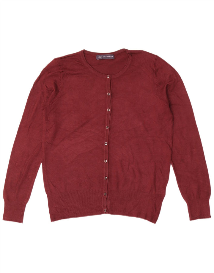 Marks & Spencer Damen-Cardigan-Pullover UK 10 Small Kastanienbraune Viskose