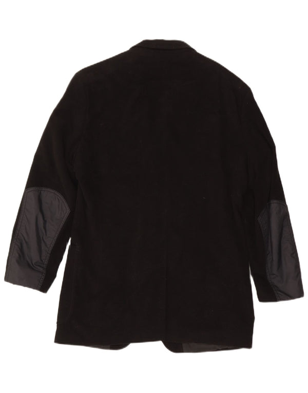 Hugo Boss Herren-Blazer mit 3 Knöpfen, IT 46, Größe S, Schwarz, Colourblock-Baumwolle