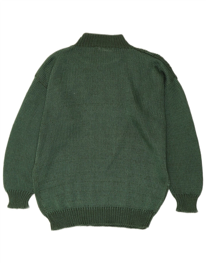 Toplike Herren-Pullover mit Rollkragen, Größe 40, mittelgrün, Argyle/Diamant