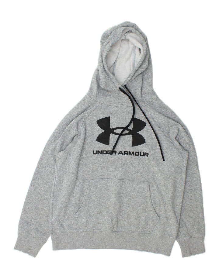 UNDER ARMOUR Mens Graphic Hoodie Jumper Medium Grey Cotton Vintage Under Armour and Second-Hand Under Armour from Messina Hembry 