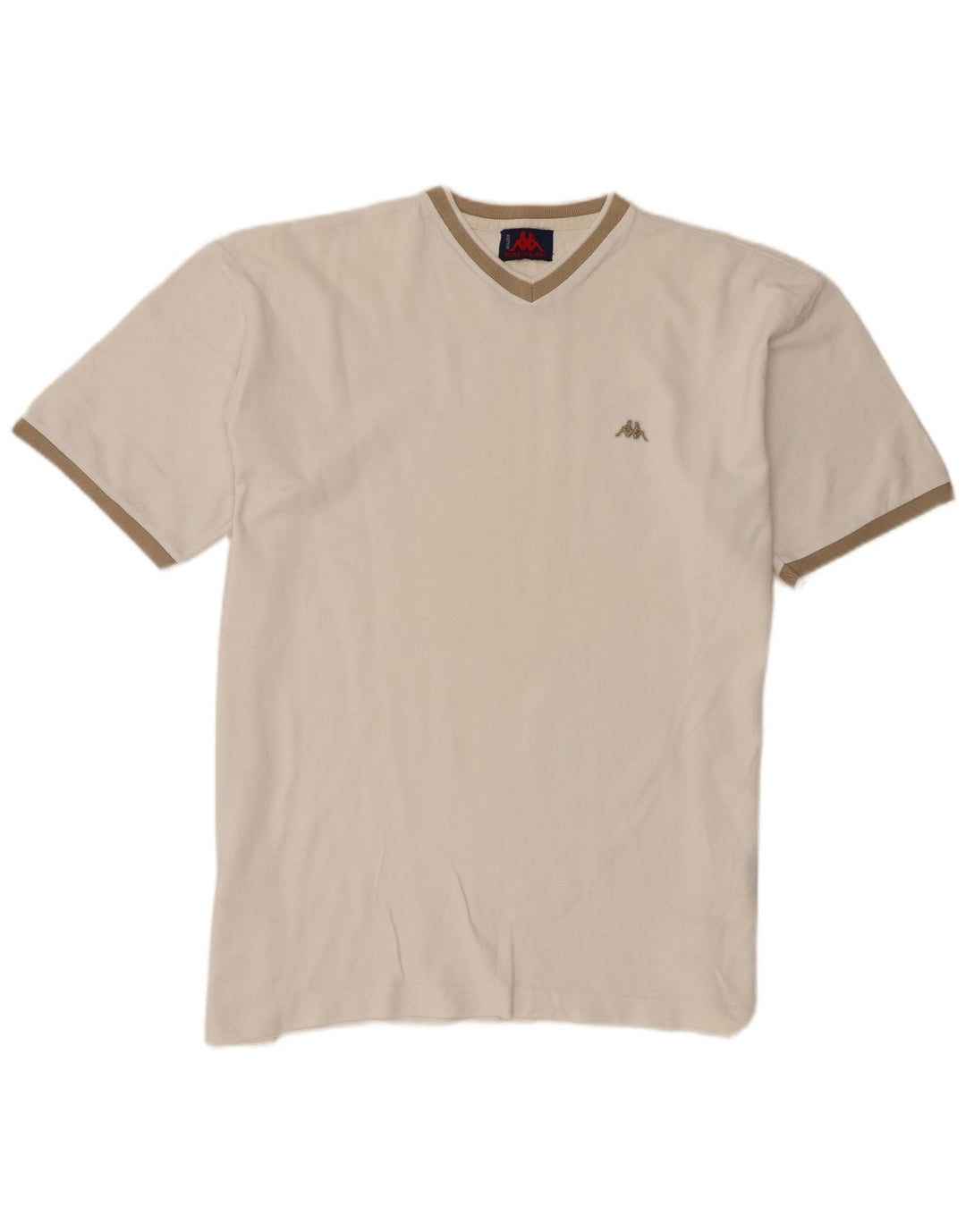 Kappa Herren T-Shirt Top XL Weiße Baumwolle