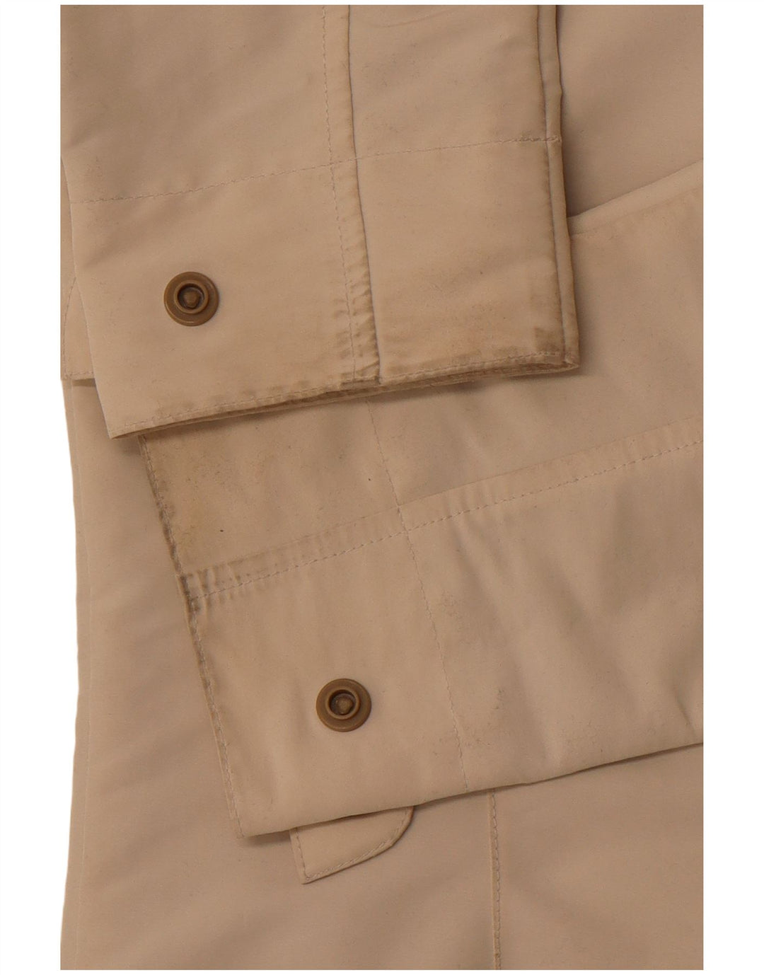 JACK WOLFSKIN Damen-Windbreaker-Mantel mit Kapuze, UK 10, Größe S, Beige, Polyester