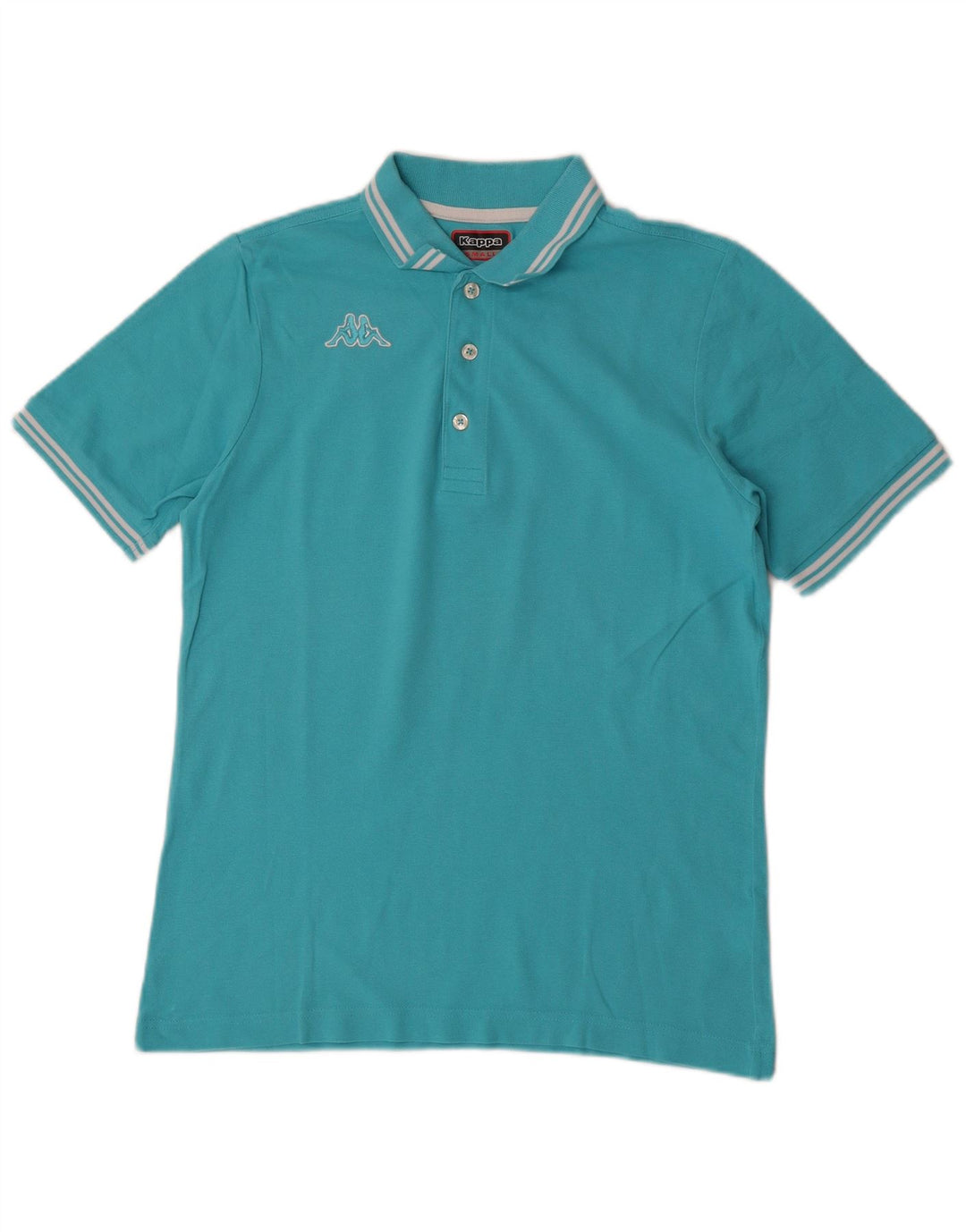 Kappa Herren-Poloshirt, kleine blaue Baumwolle