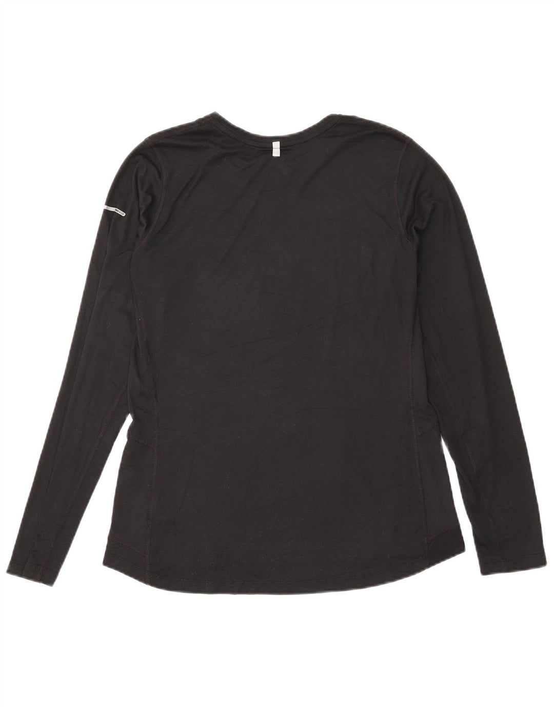 Nike Damen Dri Fit Top Langarm UK 16 Large Schwarz Polyester