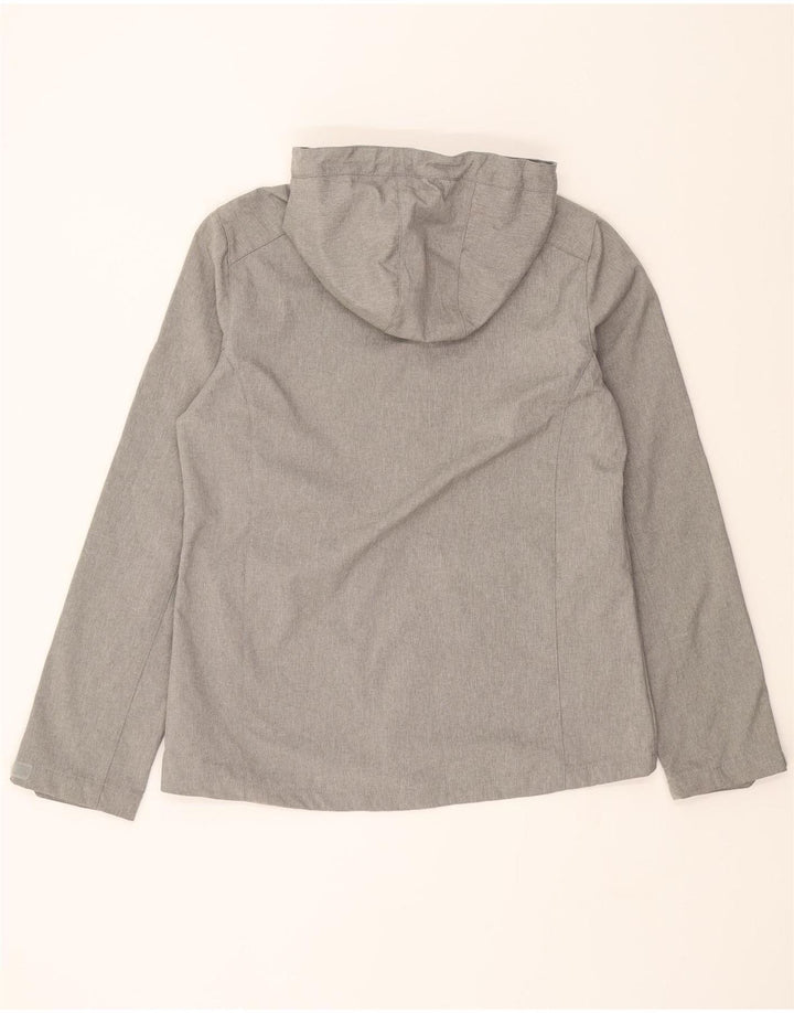 MOUNTAIN WAREHOUSE Womens Hooded Windbreaker Jacket UK 12 Medium  Grey Vintage Mountain Warehouse and Second-Hand Mountain Warehouse from Messina Hembry 