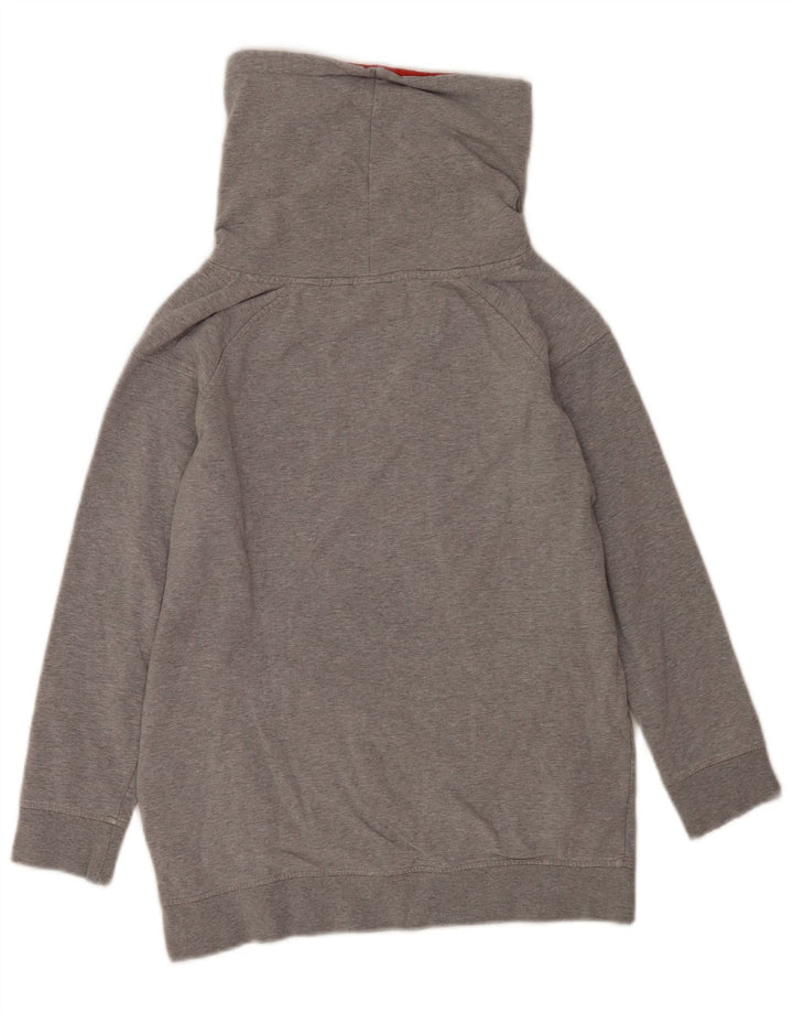 Ellesse Womens Graphic Oversized Sweatshirt Pullover UK 10 Small Grau meliert