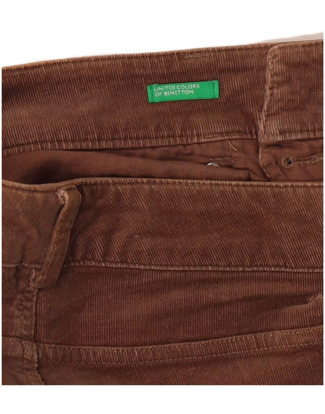 Benetton Damen Slim Fit Cordhose W32 L32 Braun