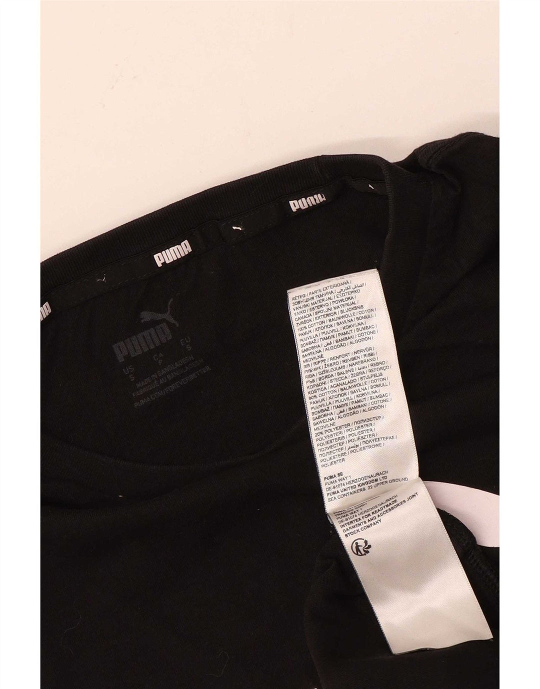 Puma Herren Grafik T-Shirt Top Small Schwarz Baumwolle