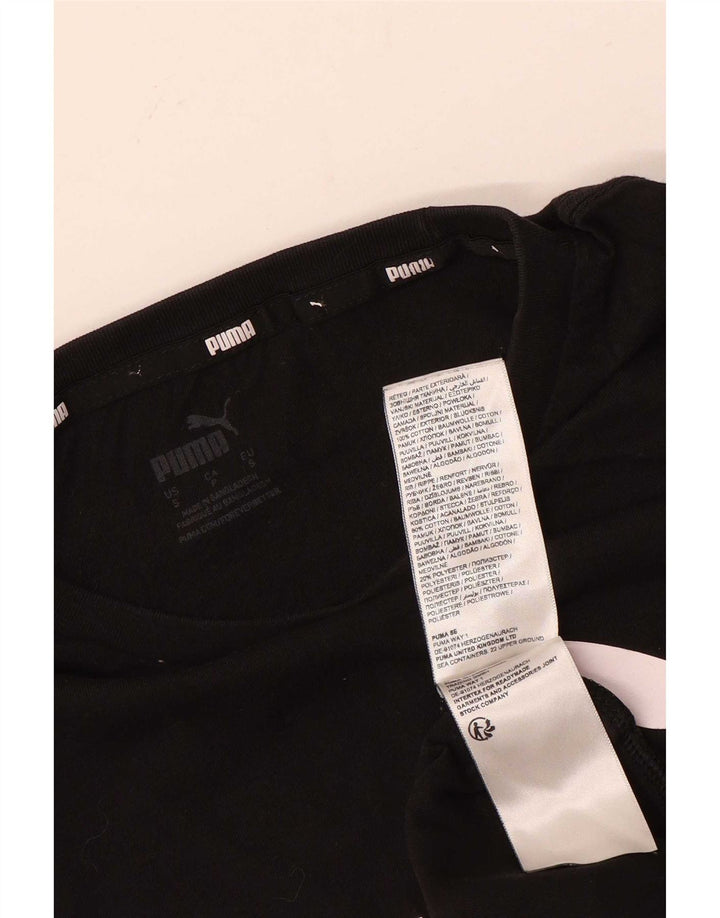 Puma Herren Grafik T-Shirt Top Small Schwarz Baumwolle