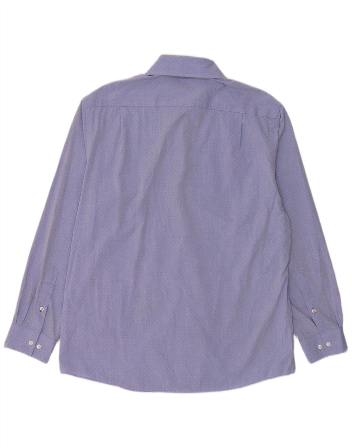Tommy Hilfiger Herren-Slim-Fit-Hemd, Größe 16, groß, blau, geometrisch