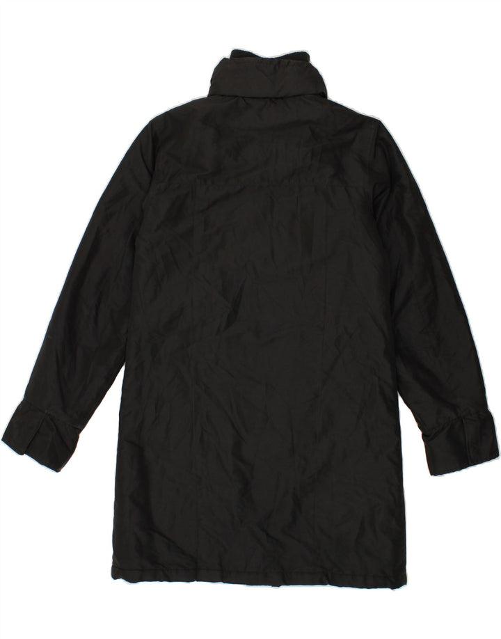 WOOLRICH Womens Overcoat UK 14 Medium Black Polyester Vintage Woolrich and Second-Hand Woolrich from Messina Hembry 