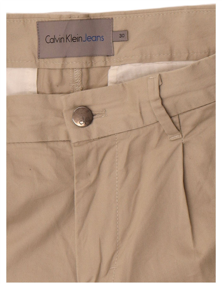Calvin Klein Herren Pegged Chino Shorts W30 Mittelbeige