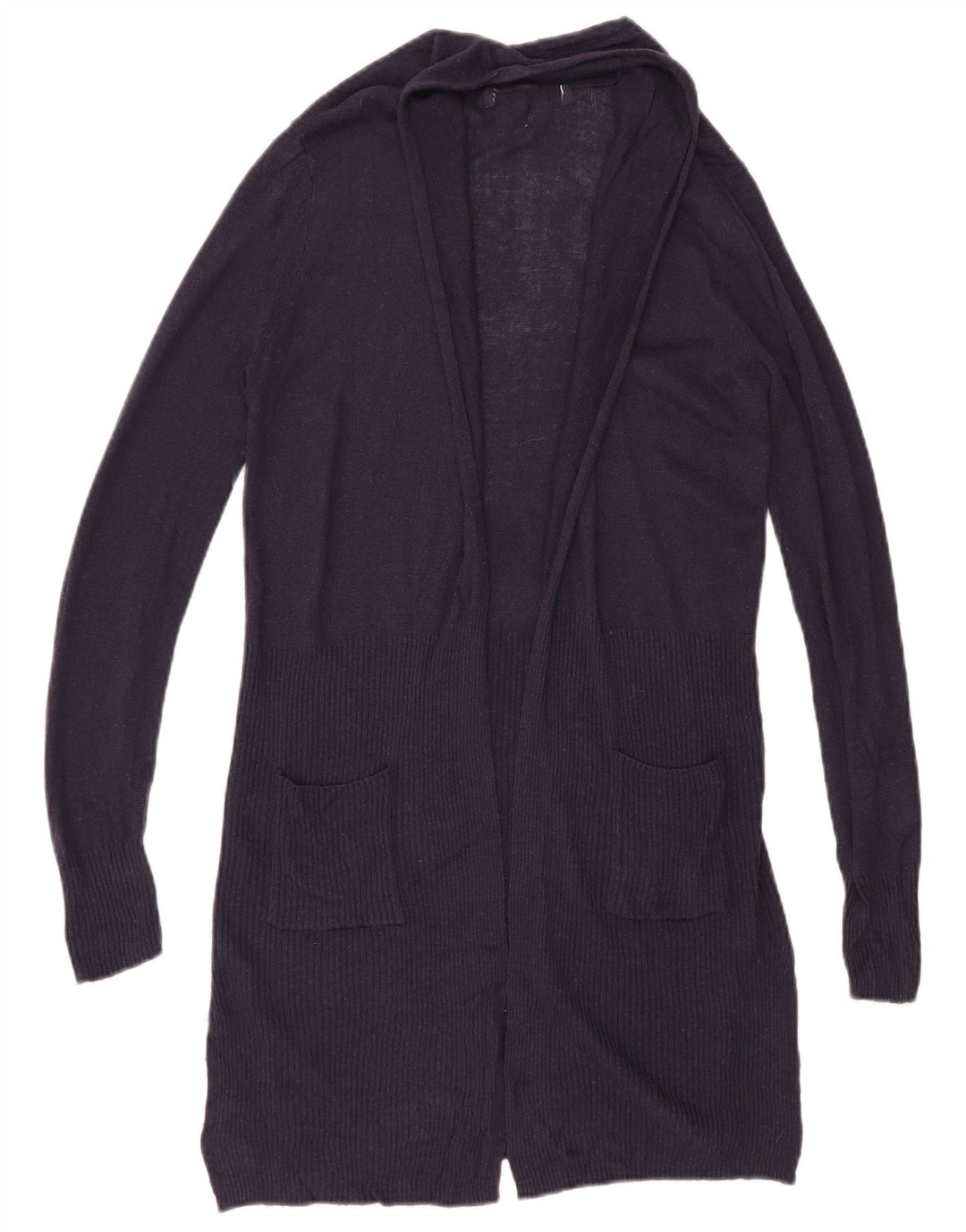 MARKS & SPENCER Damen Longline-Cardigan-Pullover UK 10 Small Marineblau