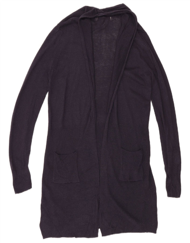 MARKS & SPENCER Damen Longline-Cardigan-Pullover UK 10 Small Marineblau