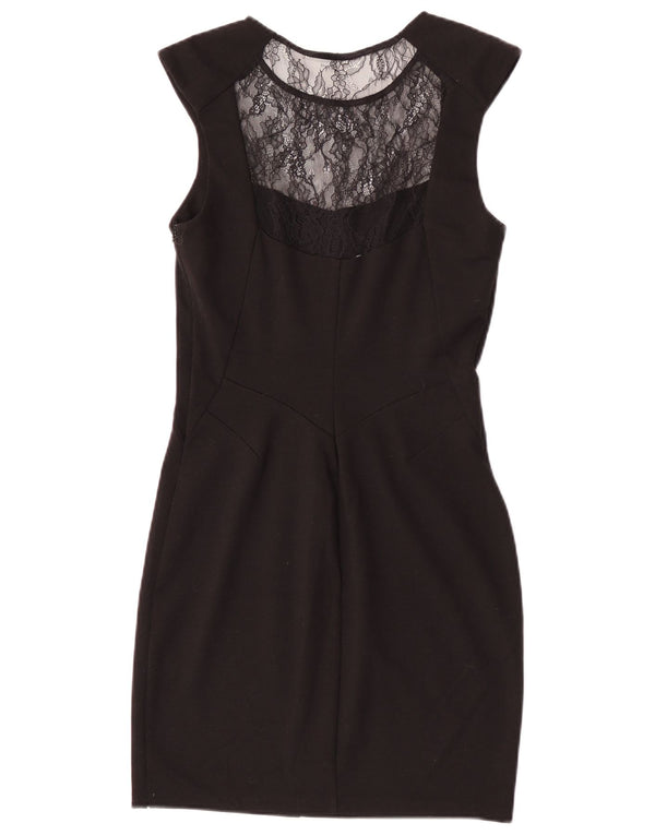 Oasis Damen Etuikleid UK 12 Medium Schwarz Polyester