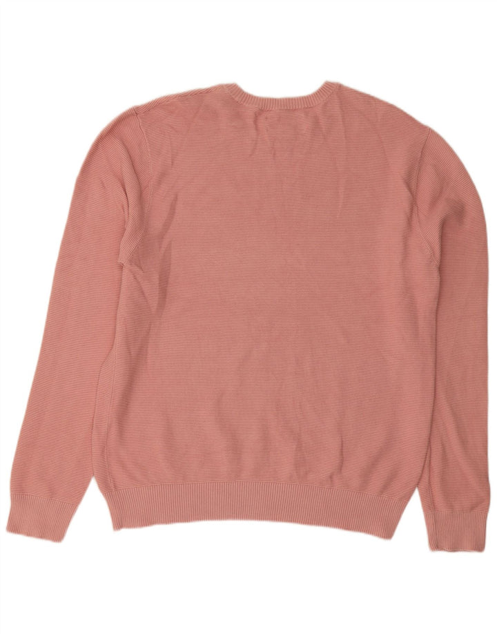 Penguin Herren-Pullover mit Rundhalsausschnitt, XL, rosa Baumwolle