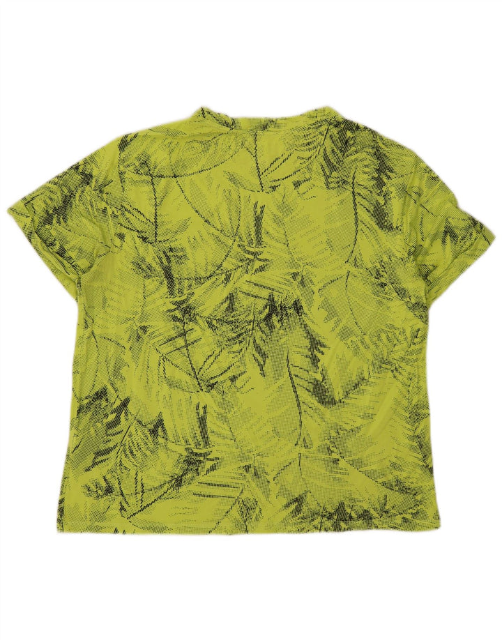 Dkny Herren Grafik-T-Shirt-Oberteil Mittelgrün mit Blumenmuster