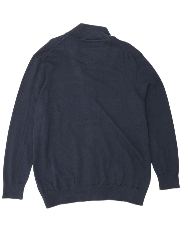 Timberland Herren-Cardigan mit durchgehendem Reißverschluss, groß, marineblaue Baumwolle