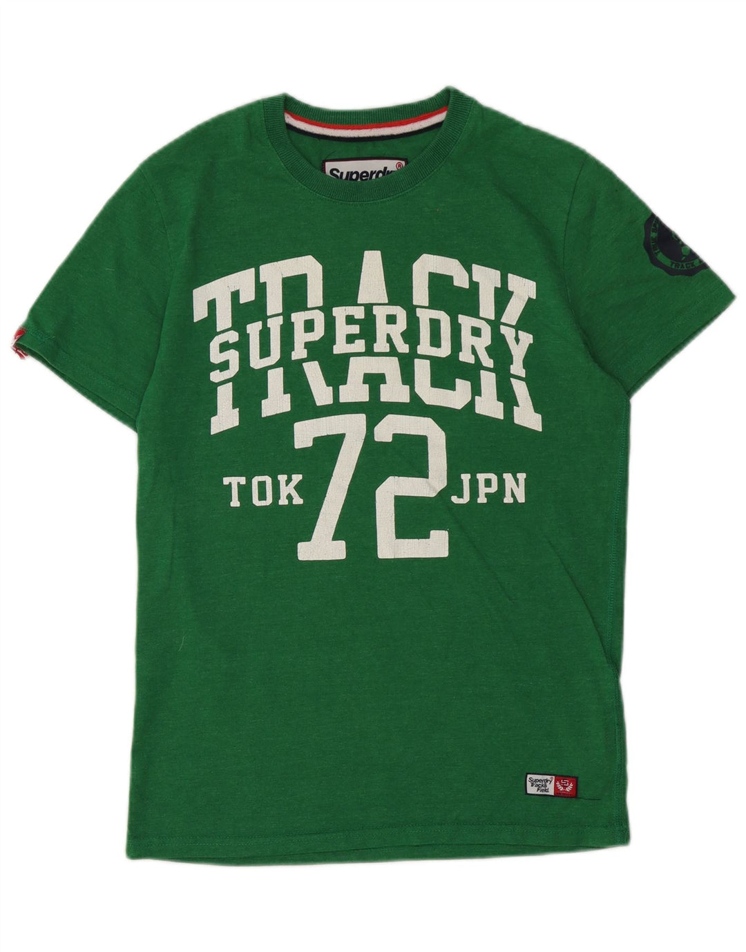 Superdry Herren Grafik-T-Shirt-Oberteil aus mittelgrüner Baumwolle