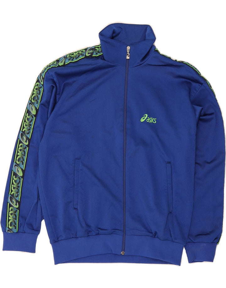 ASICS Mens Graphic Full Tracksuit IT 52 Large Blue Polyamide Vintage Asics and Second-Hand Asics from Messina Hembry 