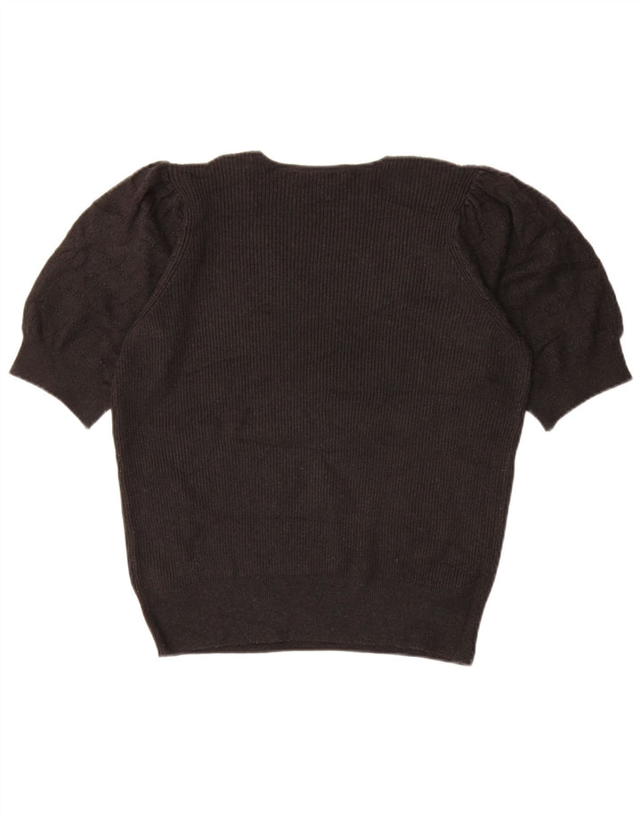 Marks & Spencer Damen-Pullover mit V-Ausschnitt, Gr. 14, mittelschwarz