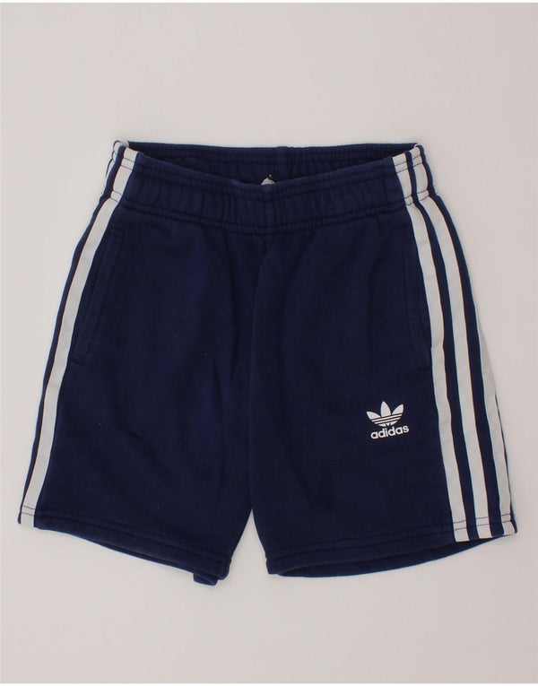 Adidas Sportshorts für Jungen, 7–8 Jahre, marineblaue Baumwolle