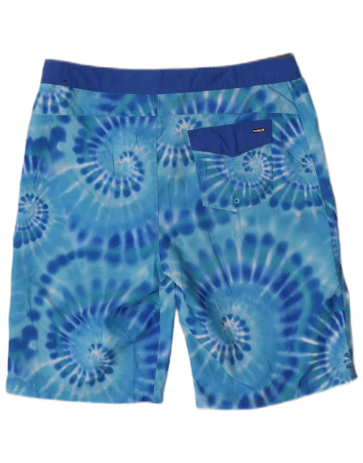 Hurley Badeshorts für Jungen, 15–16 Jahre, blaues Batik-Polyester