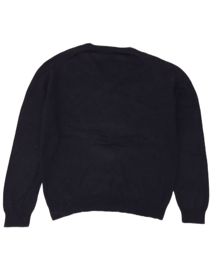 Marks & Spencer Herren-Pullover, reguläre Passform, V-Ausschnitt, Größe L, Marineblau