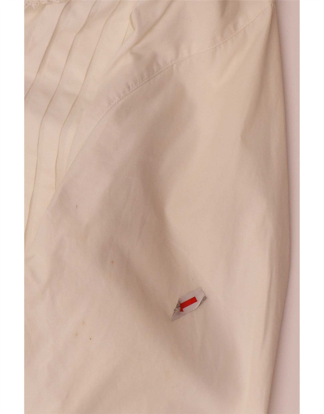 Benetton Damen Smokinghemd UK 12 Mittelweiß