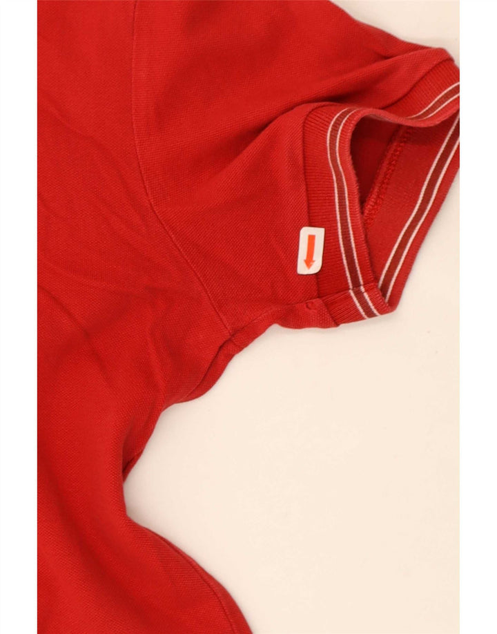 Gas Herren-Poloshirt, mittelrot, gestreift, Baumwolle