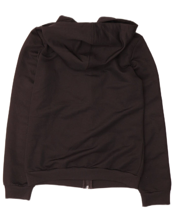 Adidas Damen Graphic Zip Hoodie Pullover UK 8/10 Small Schwarz Polyester