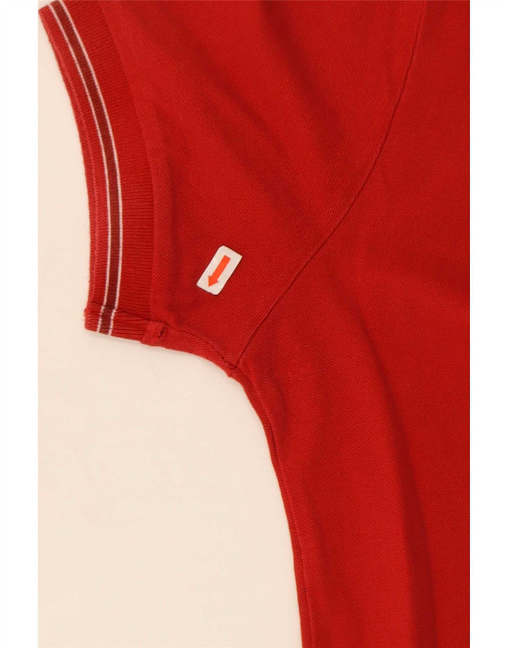 Gas Herren-Poloshirt, mittelrot, gestreift, Baumwolle