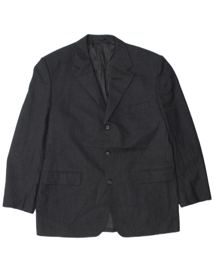 Pierre Cardin Herren-Blazer mit 3 Knöpfen, IT 50, große graue Wolle