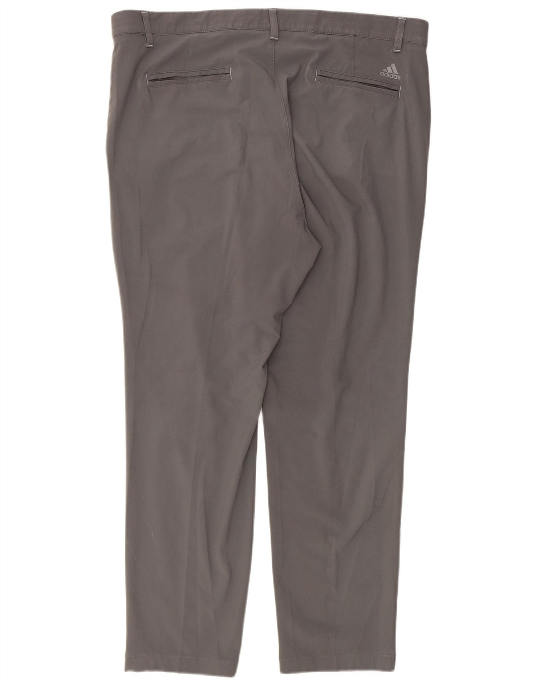 ADIDAS Mens Slim Chino Trousers W38 L30 Grey Polyester