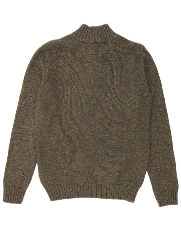 Marlboro Classics Herren-Pullover mit Knopfkragen, große graue Wolle