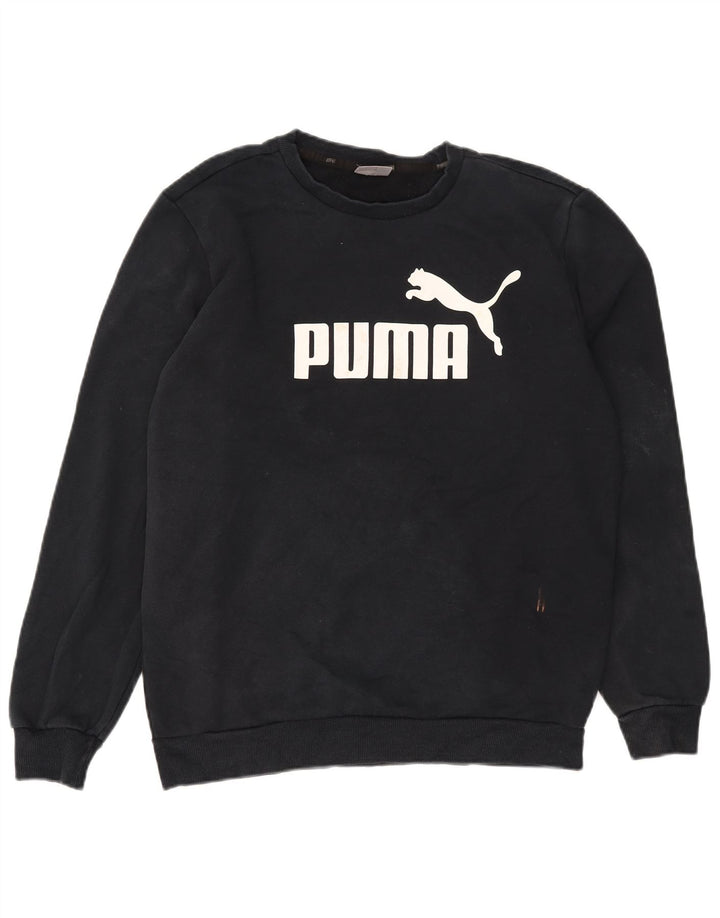 Puma Herren Grafik-Sweatshirt-Pullover, mittelmarineblaue Baumwolle