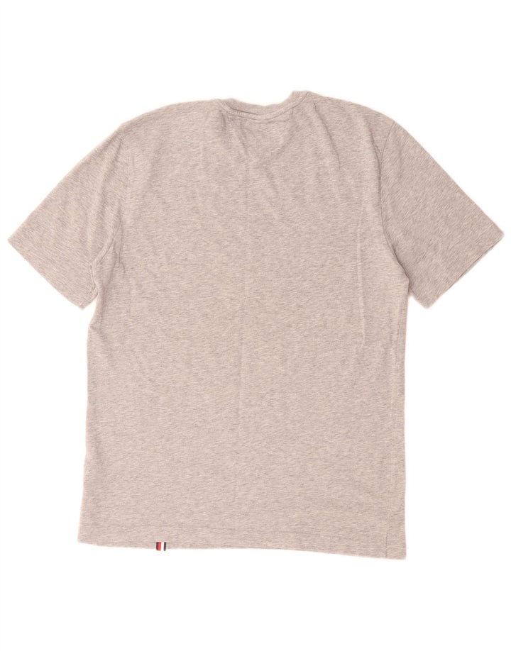 Tommy Hilfiger Herren-T-Shirt mit Grafik, mittelgraue Baumwolle
